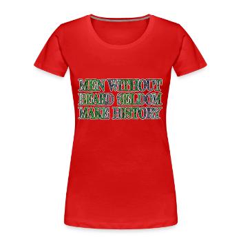 dragon barbu colley barbu - T-shirt bio Premium Femme - rouge - Devant - Mia (176cm)