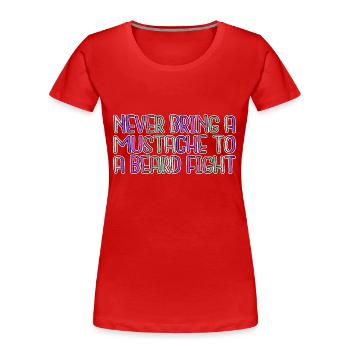 joke christmas funny beard beard fear harden beard - Frauen Premium Bio T-Shirt - Rot - Vorne - Mia (176cm)