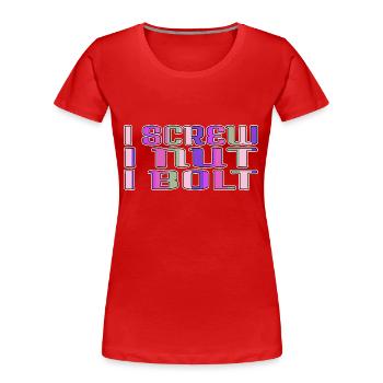 aircraft mechanic tools birthday present idea - Frauen Premium Bio T-Shirt - Rot - Vorne - Mia (176cm)