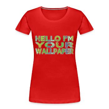 Idée cadeau Hacker Fans Hacking Ordinateur - T-shirt bio Premium Femme - rouge - Devant - Mia (176cm)