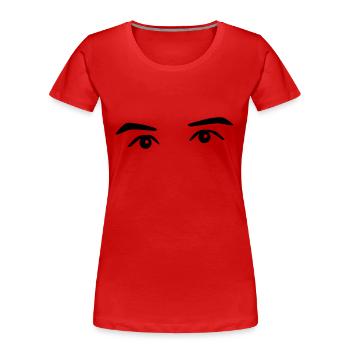 eyes - Frauen Premium Bio T-Shirt - Rot - Vorne - Mia (176cm)