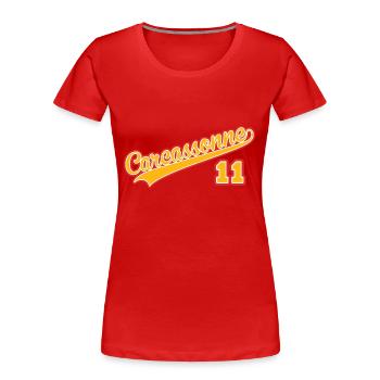 Languedoc Roussillon Carcassonne 11 II - T-shirt bio Premium Femme - rouge - Devant - Mia (176cm)