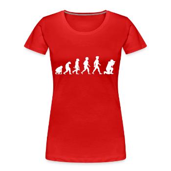 Evolution Photograf Fotograf Photoapparat Kamera - Frauen Premium Bio T-Shirt - Rot - Vorne - Mia (176cm)