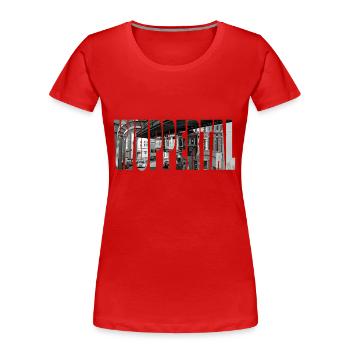 wuppertal - T-shirt bio Premium Femme - rouge - Devant - Mia (176cm)