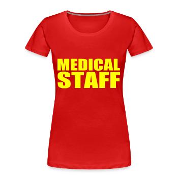 Medical staff - Women's Premium Organic T-Shirt - red - Front - Mia (176cm)
