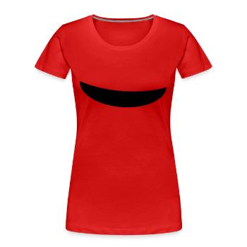 Just smile and grin - Women's Premium Organic T-Shirt - red - Front - Mia (176cm)