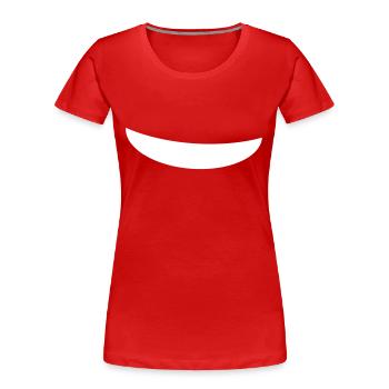 Just smile and grin - Women's Premium Organic T-Shirt - red - Front - Mia (176cm)