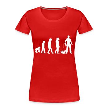 DIY evolution - Women's Premium Organic T-Shirt - red - Front - Mia (176cm)