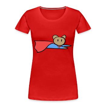 retten Held fliegen retter symbol bär - Frauen Premium Bio T-Shirt - Rot - Vorne - Mia (176cm)