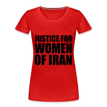 Justice for women of iran - Frauen Premium Bio T-Shirt - Rot - Vorne - Mia (176cm)