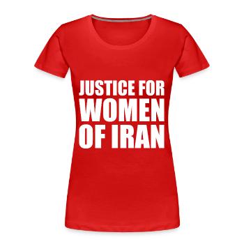 Justice for women of iran - Frauen Premium Bio T-Shirt - Rot - Vorne - Mia (176cm)