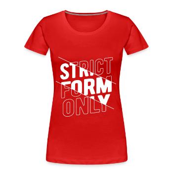 Gym Gymshirt Gym Street workout fitness - T-shirt bio Premium Femme - rouge - Devant - Mia (176cm)
