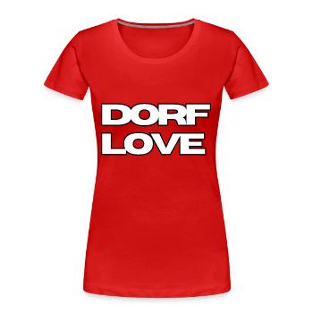 Dorflovebw - Frauen Premium Bio T-Shirt - Rot - Vorne - Mia (176cm)
