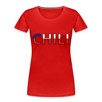 Flag of Chile - Women's Premium Organic T-Shirt - red - Front - Mia (176cm)
