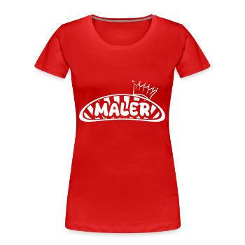Beruf Maler - Frauen Premium Bio T-Shirt - Rot - Vorne - Mia (176cm)
