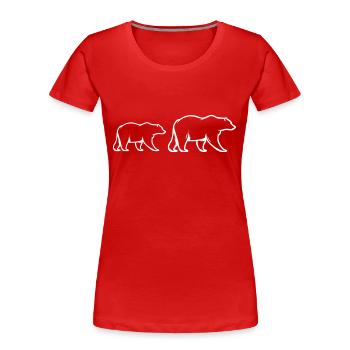 baeren 2 - Frauen Premium Bio T-Shirt - Rot - Vorne - Mia (176cm)