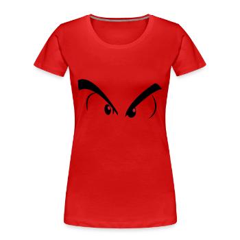 bad eyes - Women's Premium Organic T-Shirt - red - Front - Mia (176cm)