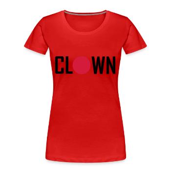 clown - Frauen Premium Bio T-Shirt - Rot - Vorne - Mia (176cm)