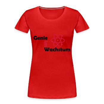 genie im wachstum - Frauen Premium Bio T-Shirt - Rot - Vorne - Mia (176cm)