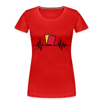 Schiedsrichter - Frauen Premium Bio T-Shirt - Rot - Vorne - Mia (176cm)