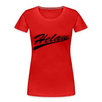 Helau - Fastnacht - Frauen Premium Bio T-Shirt - Rot - Vorne - Mia (176cm)