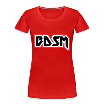 bdsm - Women's Premium Organic T-Shirt - red - Front - Mia (176cm)