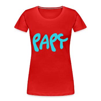 OPA. VATERTAG. FROHER VATERTAG. ICH LIEBE DICH. - Frauen Premium Bio T-Shirt - Rot - Vorne - Mia (176cm)