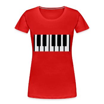 piano - Frauen Premium Bio T-Shirt - Rot - Vorne - Mia (176cm)
