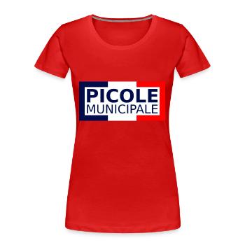 picole municipale - T-shirt bio Premium Femme - rouge - Devant - Mia (176cm)
