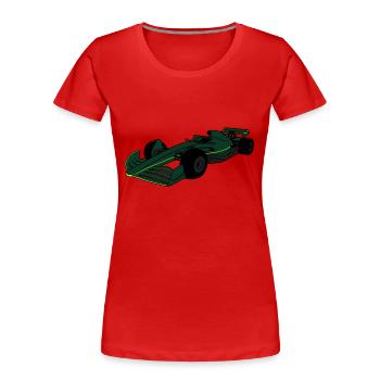 Formule voiture Vet2022 - T-shirt bio Premium Femme - rouge - Devant - Mia (176cm)