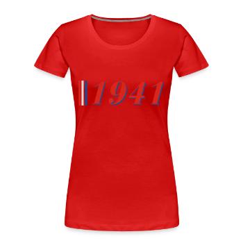 Jahr 1941 - Frauen Premium Bio T-Shirt - Rot - Vorne - Mia (176cm)