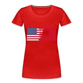 Republic of Albania Albania Shqipëria Tirana Albanians - Women's Premium Organic T-Shirt - red - Front - Mia (176cm)