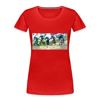 BMX - Women's Premium Organic T-Shirt - red - Front - Mia (176cm)
