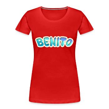 Benito comme métier - T-shirt bio Premium Femme - rouge - Devant - Mia (176cm)