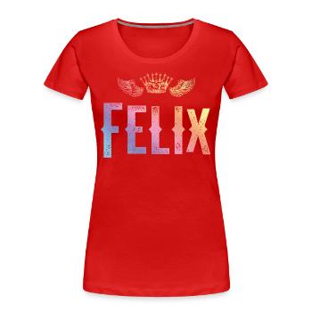 Felix - Women's Premium Organic T-Shirt - red - Front - Mia (176cm)