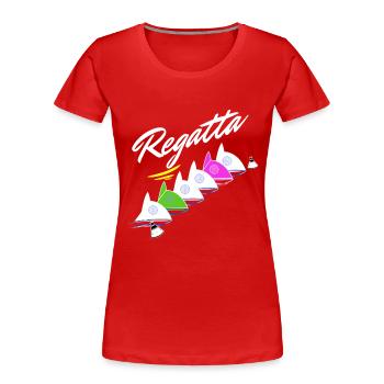 Regatta Captain Segelboot Yacht für Segler Skipper - Frauen Premium Bio T-Shirt - Rot - Vorne - Mia (176cm)