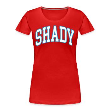Shady - Women's Premium Organic T-Shirt - red - Front - Mia (176cm)
