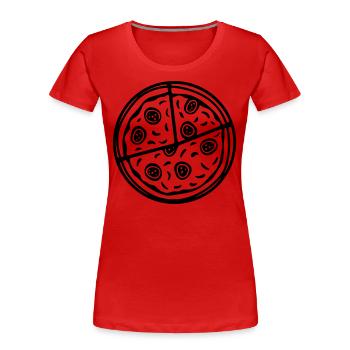 pizza - T-shirt bio Premium Femme - rouge - Devant - Mia (176cm)