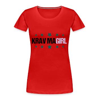 Krav Maga Girl - Women's Premium Organic T-Shirt - red - Front - Mia (176cm)