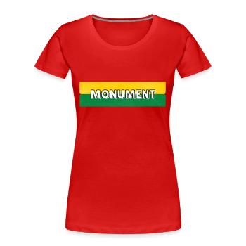 Monument Station - Women's Premium Organic T-Shirt - red - Front - Mia (176cm)
