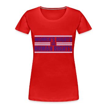 citation féministe sur les droits des femmes - T-shirt bio Premium Femme - rouge - Devant - Mia (176cm)