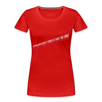 boissons de crânes ennemis - T-shirt bio Premium Femme - rouge - Devant - Mia (176cm)