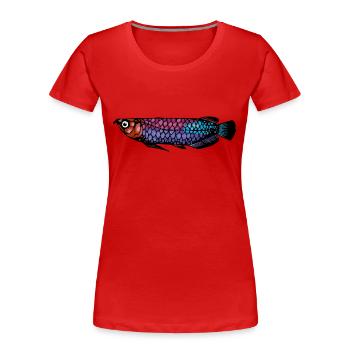 Meerestiere - Frauen Premium Bio T-Shirt - Rot - Vorne - Mia (176cm)