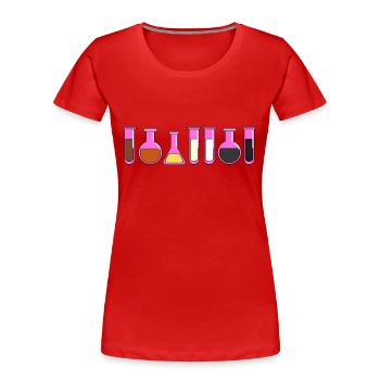 Gay Bear Test Tube Gay Bear Pride - Women's Premium Organic T-Shirt - red - Front - Mia (176cm)