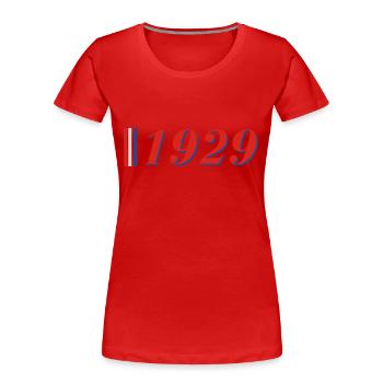 Année 1929 - T-shirt bio Premium Femme - rouge - Devant - Mia (176cm)