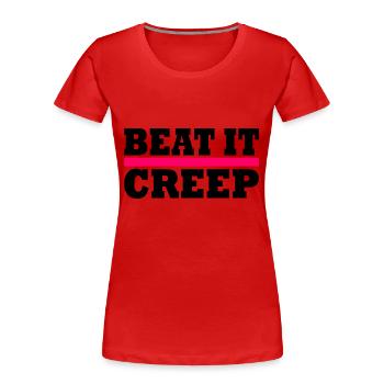 Beat it creep - T-shirt bio Premium Femme - rouge - Devant - Mia (176cm)