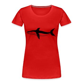 Wal - Frauen Premium Bio T-Shirt - Rot - Vorne - Mia (176cm)