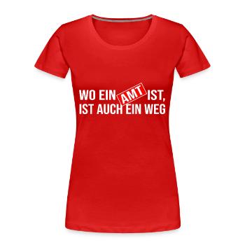 arbeitslos arbeitsamt hartz amt - Frauen Premium Bio T-Shirt - Rot - Vorne - Mia (176cm)