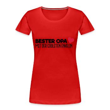 Bester Opa - Frauen Premium Bio T-Shirt - Rot - Vorne - Mia (176cm)