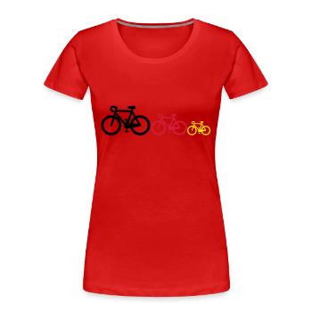Black-red-gold - Women's Premium Organic T-Shirt - red - Front - Mia (176cm)